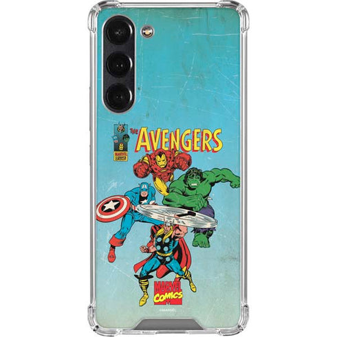 Marvel Classic Comics The Avengers Galaxy S24 FE Clear Case